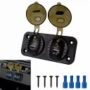 デュアル 入力 充電器 防水 36W 12 24v 自動車 エンジン 用 アダプタ 充電器 デュアル qc 3.0 USB 充電器(4)