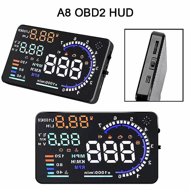 4 "x6電圧 アラーム 5.5" a8 obd2 hud 車 ヘッドアップ ディスプレイ データ 診断 ツール LED フロント ガラス 速度 燃料 警告