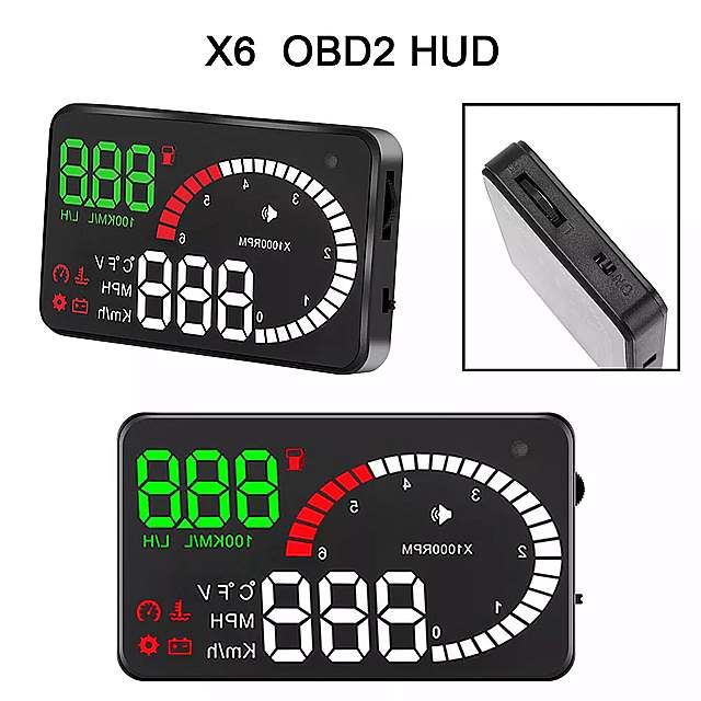 4 "x6電圧 アラーム 5.5" a8 obd2 hud 車 ヘッドアップ ディスプレイ データ 診断 ツール LED フロント ガラス 速度 燃料 警告