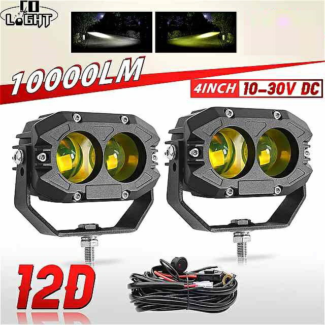 Ʊ饤 100å4 led 饤 spot flood beam 3000 18k 6000 18kư LED饤ȥС Ѥ ե atv suvܡ12v 24v ե