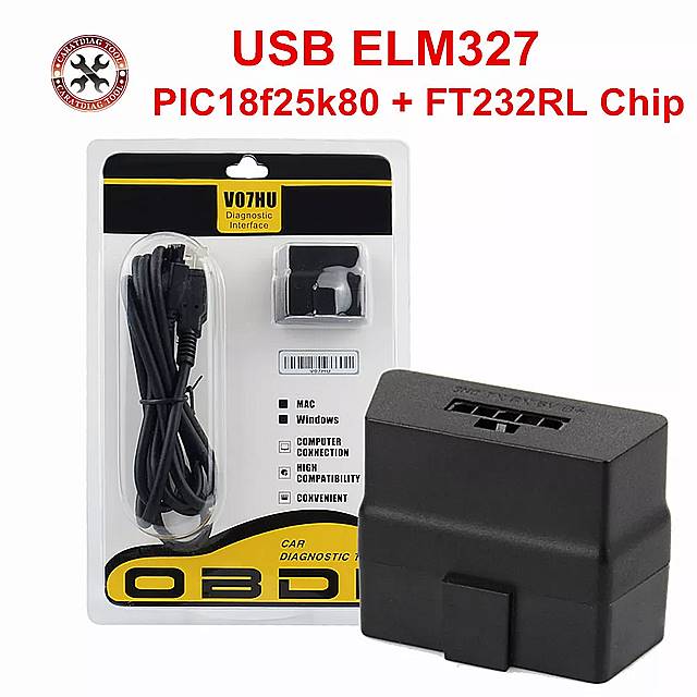 Obd2 vgRp  Ԃ ffc[ `bvt usb elm327 v1.5 v07hu pic18f25k80 ft232rl usb rs232|[g pc elm 327 v1.5