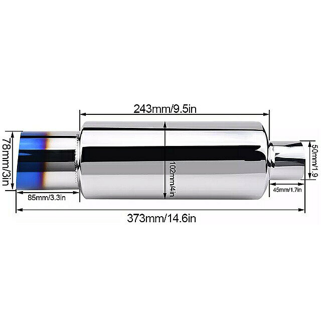 ユニバーサル 車 マフラー 排気ヒントポリッシ...の紹介画像2