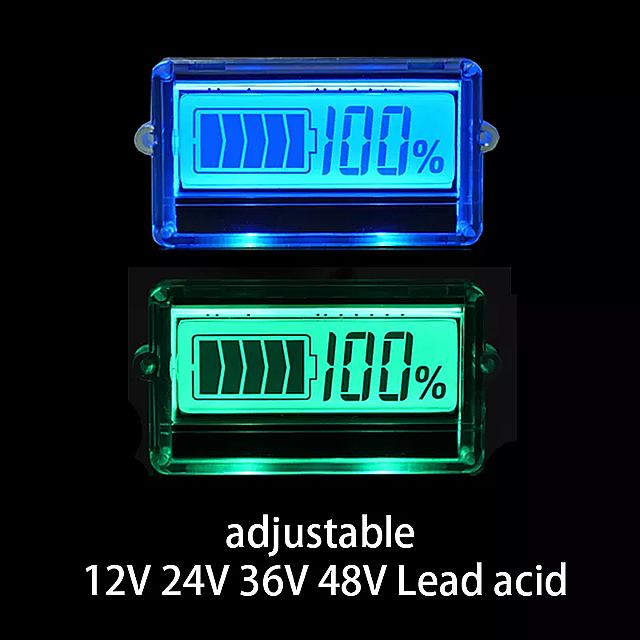 Th01-鉛蓄電池容量インジケーター lcd ディスプレイ 12v 24v 36v 48v 調整可能な バッテリー 残量検出器 鉛蓄電池テスター