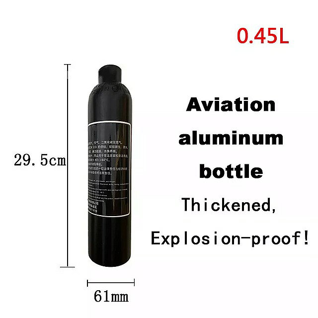 0.35L 0.45L 30mpa Pcp 酸素ボトル Pcp ポンプインフレ用 内部および 外部陽極酸化保護 アルミニウムシリンダー