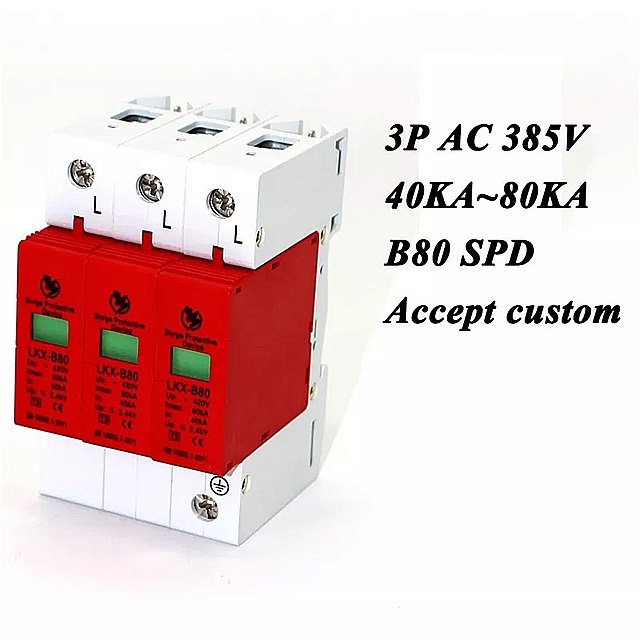 B80-3P 40KA ? 80KA ? 385 V AC 2 3P + N SPD  T[WveN^[ ی d𗋊foCX ی