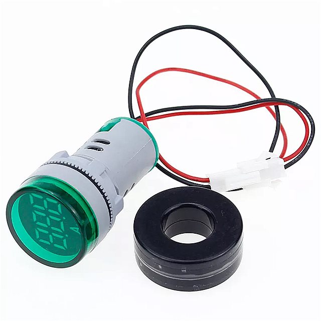 電流 電圧 計22mm AC50-500V 0-100act au23付き 電流 電圧 計