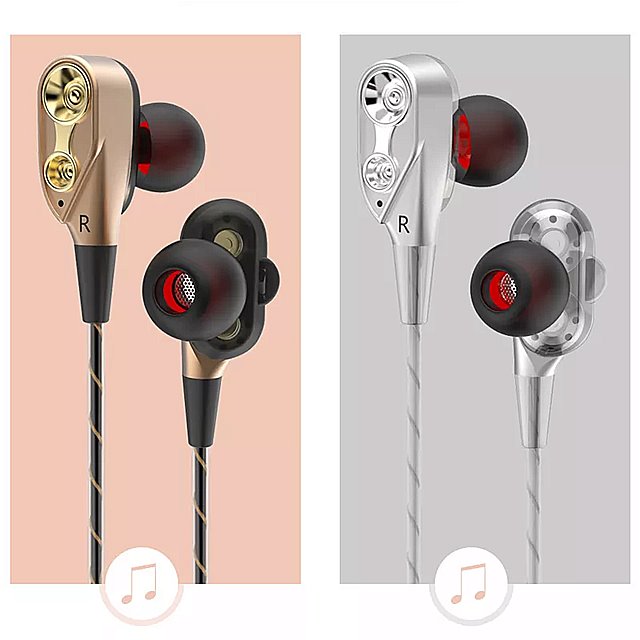 xiaomi 用デュアルドライバー付き ヘッドセット スポーツ 用ベース ステレオ ヘッドセット ランニング用 hd hifi モニター 付き マイク 付き ハンズフリー 3.5mm
