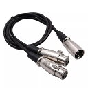 1 個プレミアム xlr 雄 プラグ 2 xlr メス ジャック マイク オーディオ ケーブル 用 マイク 1.5Ft 0.5 メートル