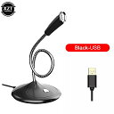 デスク トップ または ラップトップ 用の ミニ usb マイク 3.5mm 360 ° 調整可能 スタジオ 音声 録音 ゲーム チャット ラップトップ 用