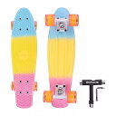 子供 ため 4つ 車輪 付き レトロな ロング ボード 56x15cm 大きなディスクを備えた6?12歳 子供 ため ボード