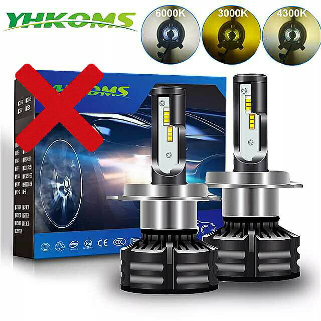 Yhkoms  wbhCg p led d led h1 h3 9005 hb3 9006 hb4 h8 h9 h11 880 881 h27 6000k 3000k 4300k 3F  F Cg