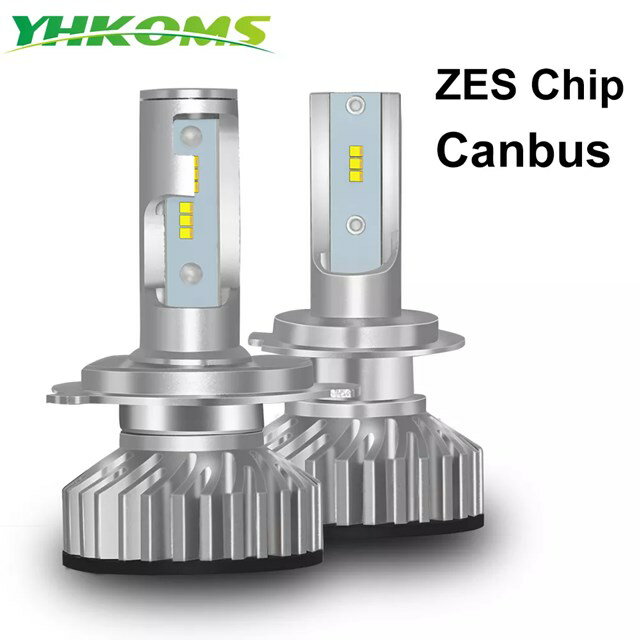 2 Pieces Yhkoms- 車 ヘッド ライト 用 led ターボ 電球 H7 12000lm h1 h8 h11 hb3 hb4 9005 9006 12V 6000k0