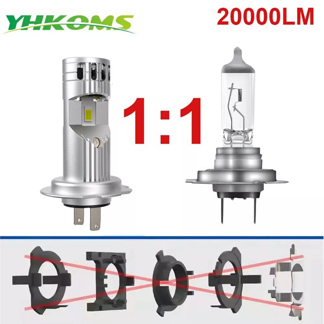 2 Pieces Yhkoms- jo[T led wbh Cg d H7 6000K  20000lm  p tHOCg 12V