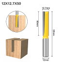 Cncフライス盤用エンドミル 1ピース 12mm 1/2インチ ソリッドカーバイドビット 木工ツール