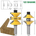 2 個 12 ミリメートル 1/2 シャンクエントリー インテリアドアオジールーター ビット 一致 フライス カッター のために設定し 木工 機械