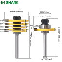 2pc6ピーススロット カッター 3ウィングルーター ビット セット 木工 チゼル カッター ツール-8 "& 11/4" シャンク6mmシャンクテノン カッター 木工 用