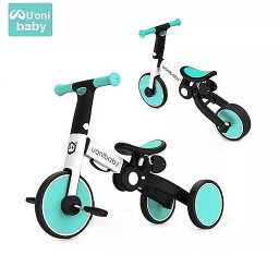 Uonibaby-4 in 1 ベビー カー 三輪車 オリジナル ペダル 付き 2輪 バランス 1?6歳 用 スクーター