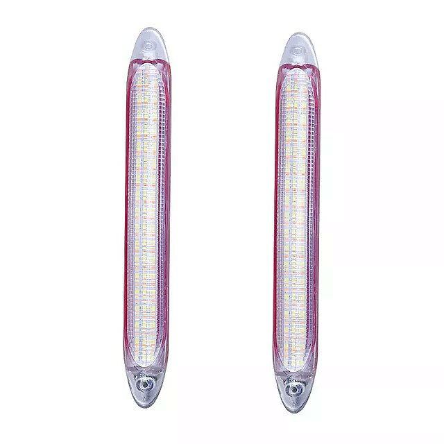 23.5cm 超高輝度 LED ヘッドライト デイ ライト スモーク ライト 防水 白 黄色 ユニバーサル 2個