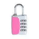 4つのダイヤル付き セキュリティ パスワードロック 金属コード 荷物ロック トラベル アクセサリー(3)