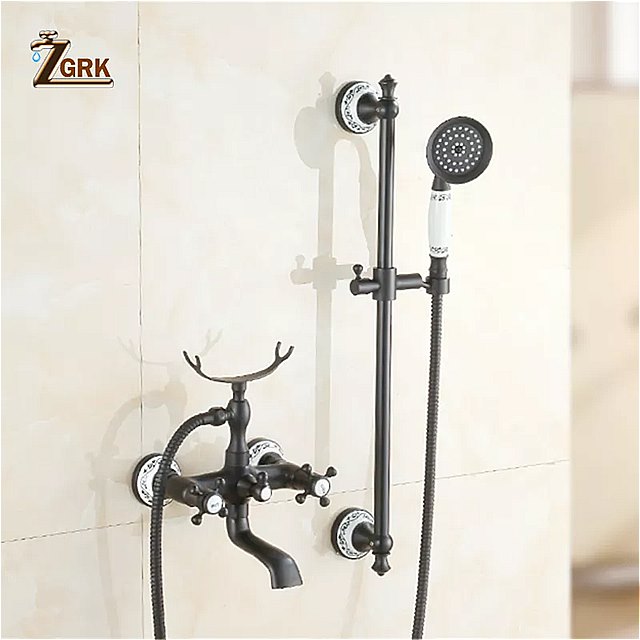 シャワー ミキサー 浴室 の の シャワー 蛇口 セット固定回転可能なタイプの 浴槽 の 蛇口 デュアルホルダーデュアルコントロール計量された 蛇口 0