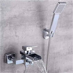 Zgrk 浴槽 の 蛇口 クローム バス シャワー セットの滝の バス タブミキサーcontral シャワー 用にマウント 浴室