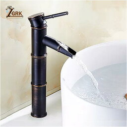 Zgrk 黒 滝の 浴室 の シンク の 蛇口 容器背竹水タップ レトロ 単穴の 洗面器 の 蛇口