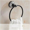 Zgrk青と 白 の磁器スタイル 黒 トイレ ブラシ 浴室 高級 住宅 ラウンド タオルリング 浴室 の ハードウェア キット