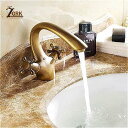Zgrk デッキ は アンティーク の 蛇口 単穴デュアルハンドルの 浴室 の 蛇口 洗面器 ミキサータップ