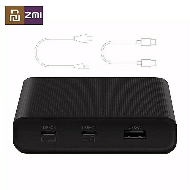 オリジナル zmi デスクトップ 充電 器 65 ワット 3 ポート PD3.0 usb 2C1A アンドロイド ios スイッチ pd 3.0 qc スマート 出力最大ソロ c1-65w