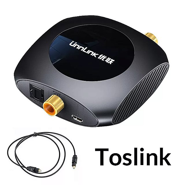 Unnlink ハイファイ 5.1 オーディオ コンバータ 光トスリンク同軸双方向 オーディオ dtsシネマスコープAC3 192 125khz spdif アンプ