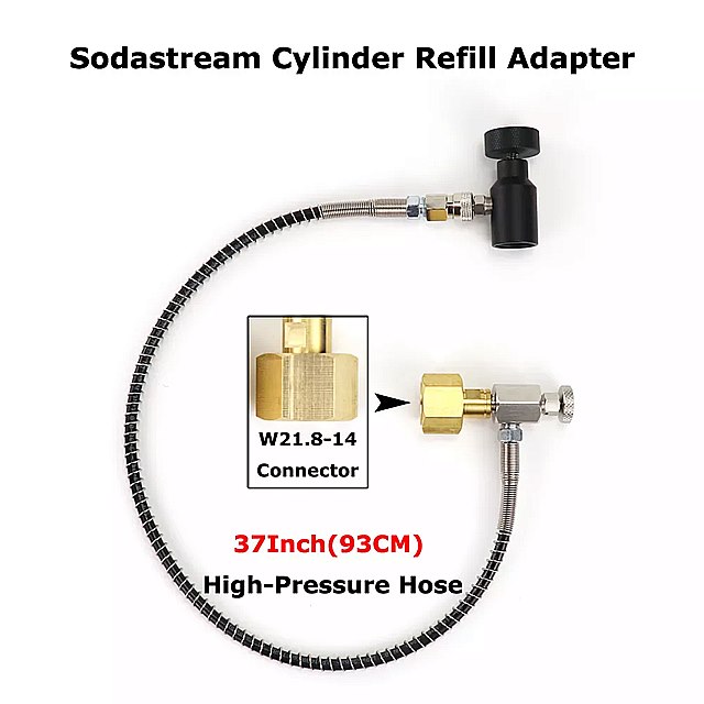 sodastream soda club co2 カーボン イン化 シリンダー タンク 詰め替え アダプター 充電 アダプター およびW21.8-14またはcga320