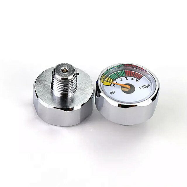 ペイント ボール pcp エアライフル ミニ 5000PSI 空気圧 ゲージ Manometre 圧力計 1/8NPT-Silver 3