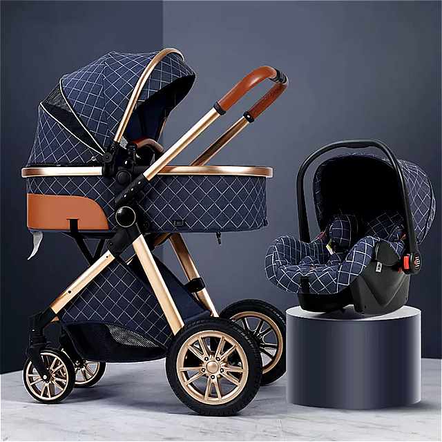 3 in 1 ベビーカー ファッショナブルな ベビートラベルシステム 新生児用カート ポータブル ベビーカー ベビーキャリア