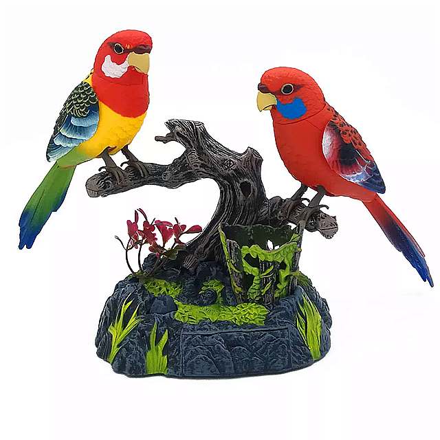 鳥愛好家のための 音 制御 おもちゃ 電子ボイスコントロール おもちゃ 家の装飾2個