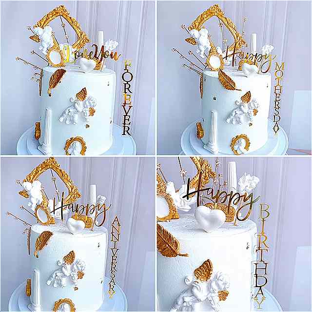 ケーキ デコレーション バースデー ケーキ トッパー 誕生日 パーティー 結婚式 キャンディーバー 父 母 2