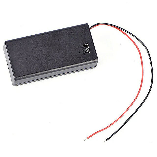 バッテリー ホルダー ボックス 1個 9v pp3 ワイヤー リード付きdc ケース オン/オフ スイッチ カバー