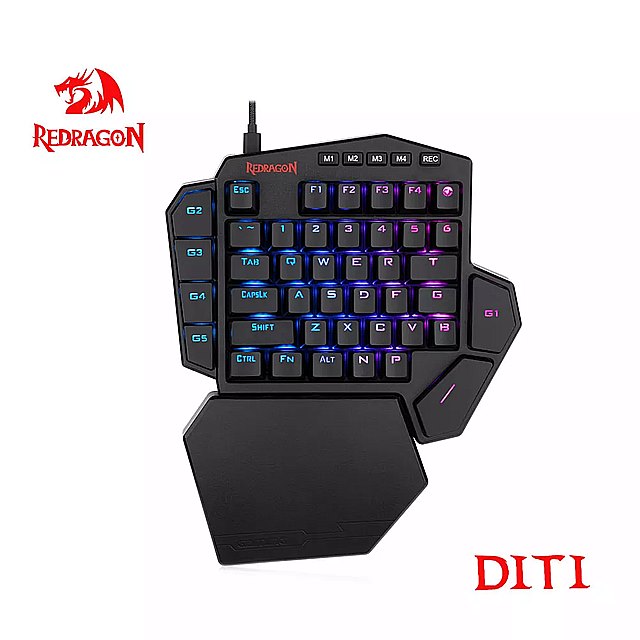 Redragon DITI K585 RGB 42キー 片手 メカニカル ゲーミングキーボード ブルースイッチ FPS LOL / PUBG ゲーム用 の 7つのプログラム可能なマクロキー
