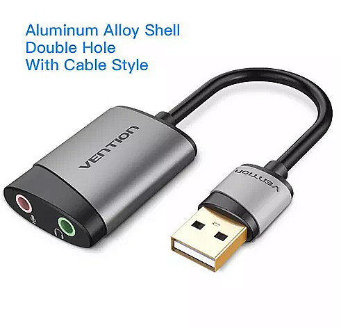 Vention サウンドカード Usb ジャック 3.5 ミリメートルアダプタ USB オーディオ インターフェース外部サウンドカー…