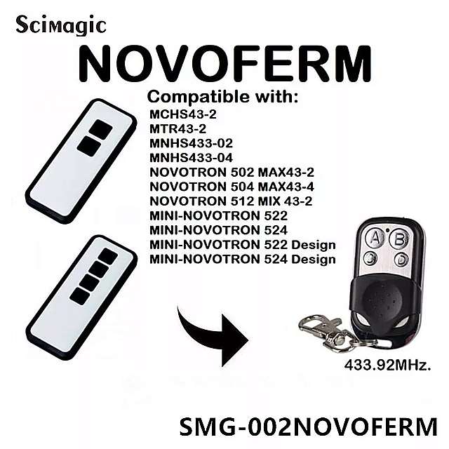 Novoferm MCHS43-2 MTR43-2 MNHS433-02 MINI-NOVOTRON remoge control novoferm 522 MINI-NOVOTRON design R}h gX~b^[