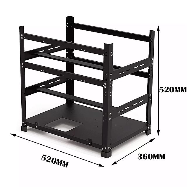 Open mining rig frame for 12 gpu mining case rack マザーボード ブラケット eth/etc/zec ether アクセサリツール 3層