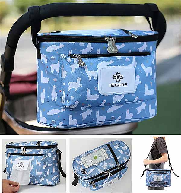 防水 ベビーカー バッグ 花柄 ママ ベビーカー オーガナイザー おむつ バッグ bolso 産科トロリー台車 おむつ バッグ