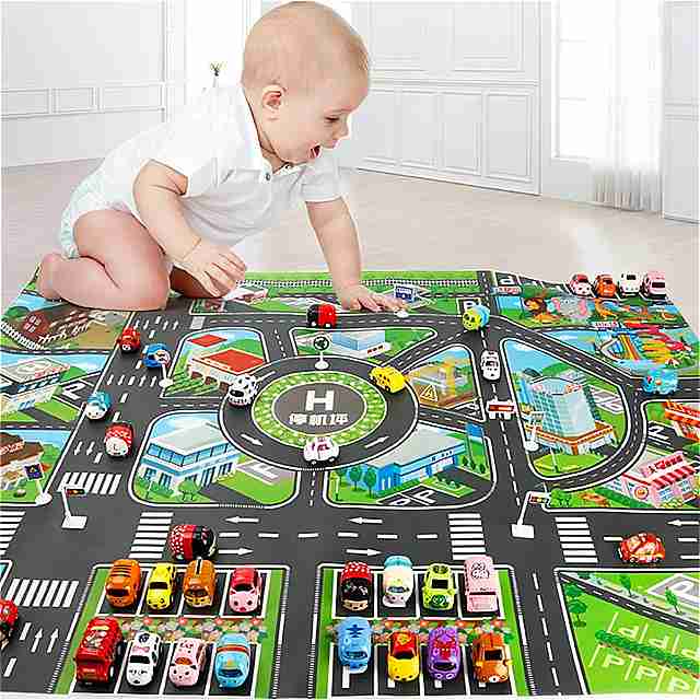 フォーム ベビーカー マット おもちゃ の カーペット 子供 の 地図 ゴム製 eva開発 マット パズル フォーム プレイ ゲーム 道路標識