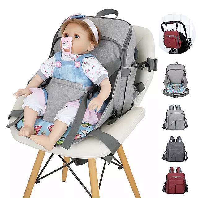 ファッショナブルな マタニティ おむつ バッグ 赤ちゃん 用 多機能 大容量 おむつ バッグ 収納 バッグ トラベル バックパック おむつ バッグ