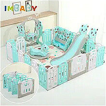 Imbaby-カーペットが付いた超豪華な ベビー サークル 屋内フェンス ボールプール サッカー 場 子供 用 遊び場 Imbaby-カーペットが付いた超豪華な ベビー サークル 屋内フェンス ボールプール サッカー 場 子供 用 遊び場