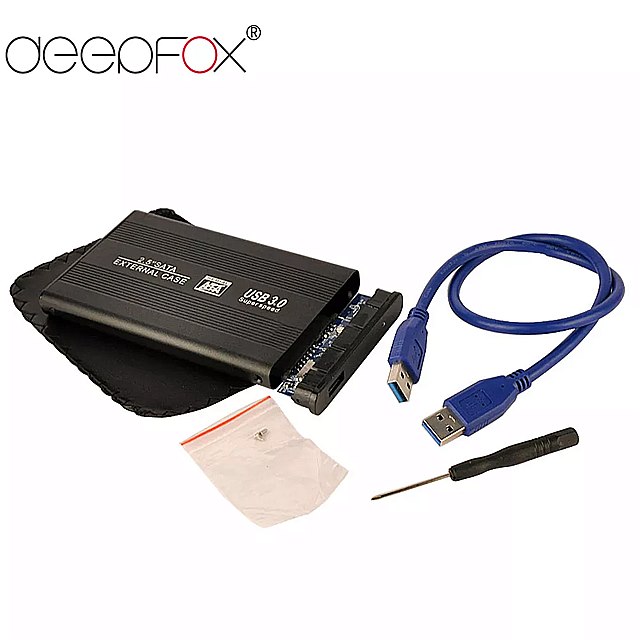 DeepFox usb 3.0 HDD キャディー エンクロージャ 2.5 インチ SATA SSD の モバイル ディスク ボックス ケース アルミニウム金属 HDD ハード ドライブ ケース ラップトップのための