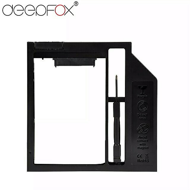 Deepfoxプラスチックユニバーサルoptibay アダプタ キャディキットの 2nd hddキャディー 9.5 ミリメートルSATA3.0 2.5 