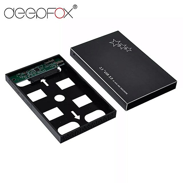 DeepFox A~ usb 3.0 HDD LfB[ GN[W 2.5 C` SATA SSD oC Hdd P[X 2.5 HDD P[X ܂ 5 Gpbs