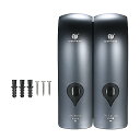 石鹸 と シャンプー ディスペンサー 用の 粘着性 液体 ディスペンサー 300ml x 2 壁掛け ハンド ソープ バスルーム 用