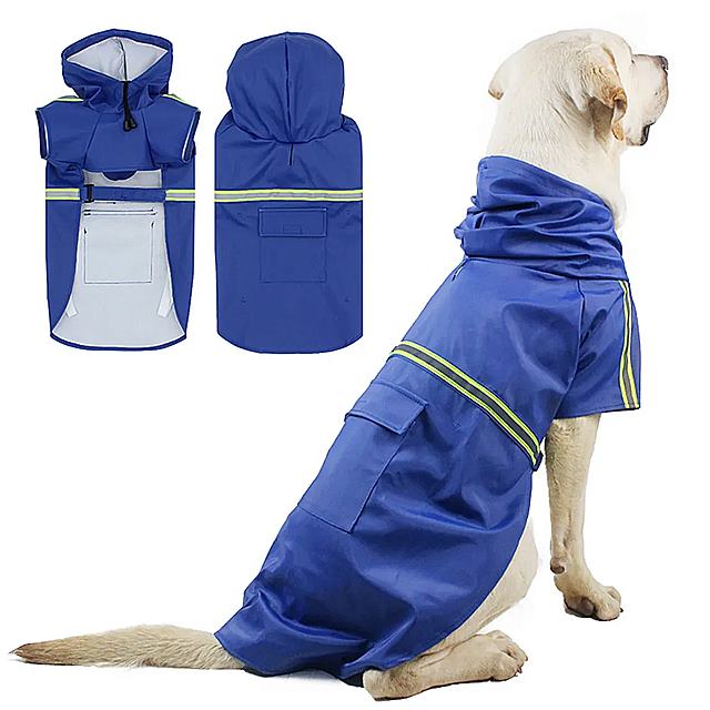 犬用 レイン ジャケット フード付き 反射性 調節可能 小型 中型 大型 犬用