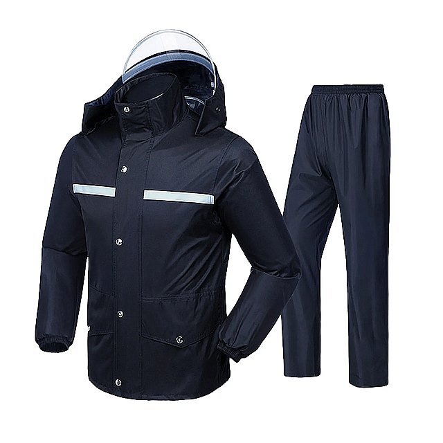 大人の 防水 レイン スーツ 反射 ストリップ 付き ファッショナブル な ジャケット 防雨 コート 屋外 用
